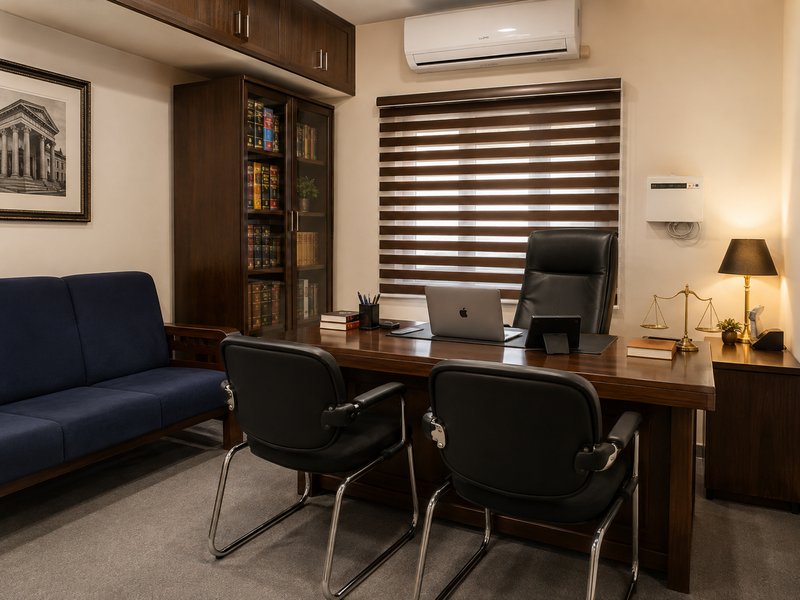 Consultation desk and client seating